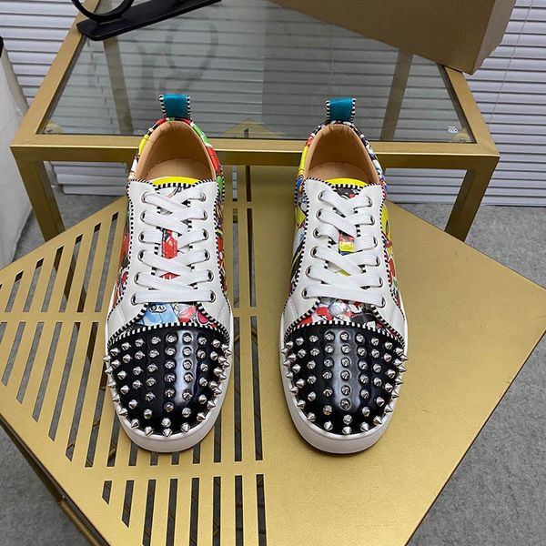 platform shoes color painting sparkling diamond skate shoes spikes designer sneakers genuine leather trendy casual shoes for men women, Black
platform shoes color painting sparkling diamond skate shoes spikes designer sneakers genuine leather trendy casual shoes for men women, Black