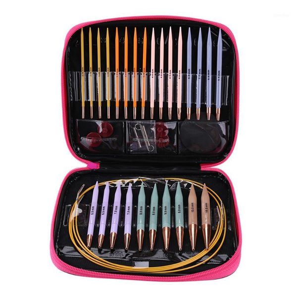 13 pair crochet hook circular knitting needles set with case home weaving sewing crafts diy handmade art craft tool1, Black
13 pair crochet hook circular knitting needles set with case home weaving sewing crafts diy handmade art craft tool1, Black