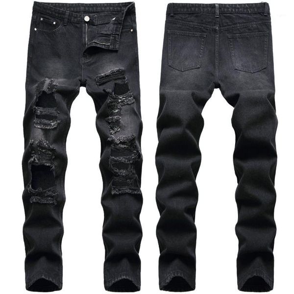 leosoxs 2020 autumn winter black hole jeans men straight ripped full length casual high street denim trousers male1, Blue
leosoxs 2020 autumn winter black hole jeans men straight ripped full length casual high street denim trousers male1, Blue