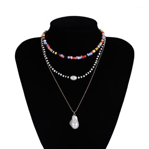 pendant necklaces bohemian pearl rainbow beaded chokers charm long statement collar women summer jewelry1, Silver
pendant necklaces bohemian pearl rainbow beaded chokers charm long statement collar women summer jewelry1, Silver