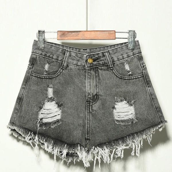 summer women denim shorts pockets high waist vintage tassel ripped casual short jeans ql sale1, White;black
summer women denim shorts pockets high waist vintage tassel ripped casual short jeans ql sale1, White;black