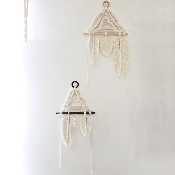 bihemian macrame wall hanging hand woven tapestry ins feather north european and american style residential decoration1
bihemian macrame wall hanging hand woven tapestry ins feather north european and american style residential decoration1
