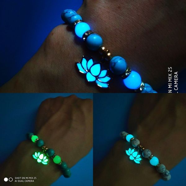 8mm multicolor turquoise yoga lotus pendant men and women elastic pendant luminous bracelet glowing bracelet fashion luminous string accesso, Golden;silver
8mm multicolor turquoise yoga lotus pendant men and women elastic pendant luminous bracelet glowing bracelet fashion luminous string accesso, Golden;silver