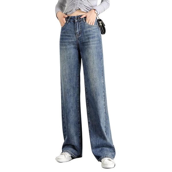 2020 new jeans women high waist denim wide leg jeans fashion streetwear pants high street trousers 916, Blue
2020 new jeans women high waist denim wide leg jeans fashion streetwear pants high street trousers 916, Blue