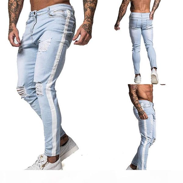 light blue mens designer jeans fashion washed distrressed patchwork pencil pants with hip hop mens trousers
light blue mens designer jeans fashion washed distrressed patchwork pencil pants with hip hop mens trousers