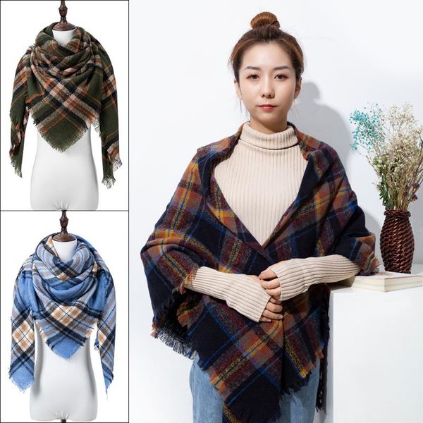 scarves group jump winter women scarf plaid triangle for ladies soft warm shawl and wrap female knitted high quality, Blue;gray
scarves group jump winter women scarf plaid triangle for ladies soft warm shawl and wrap female knitted high quality, Blue;gray