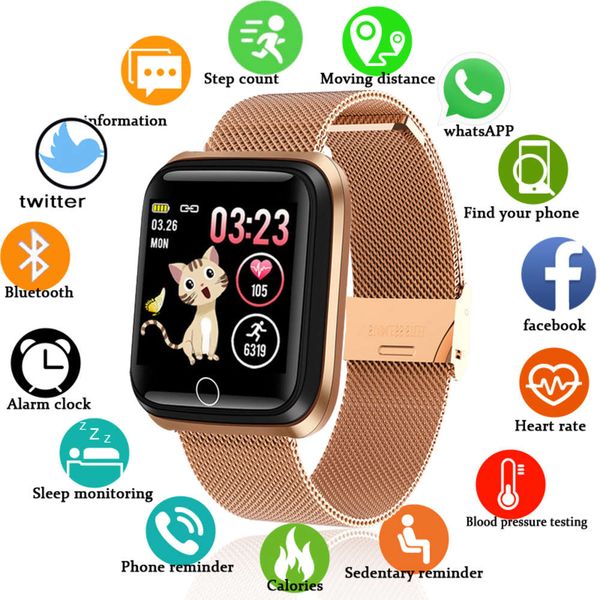 women's smart watch, ip67 waterproof sports wristband, with heart rate monitor pedometer, color led display, suitable for android and
women's smart watch, ip67 waterproof sports wristband, with heart rate monitor pedometer, color led display, suitable for android and