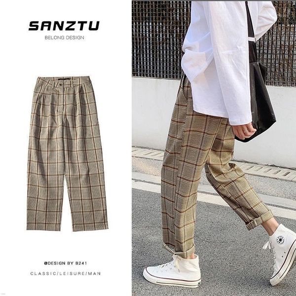 korean plaid pants men's fashion retro straight pants men streetwear wild loose casual mens dress trousers m-3xl1, Black
korean plaid pants men's fashion retro straight pants men streetwear wild loose casual mens dress trousers m-3xl1, Black