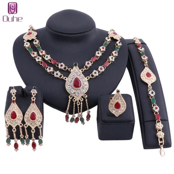 austrian crystals zircon bridal jewelry sets gold color dubai jewellry sets for women necklace bracelet earrings ring set, Silver
austrian crystals zircon bridal jewelry sets gold color dubai jewellry sets for women necklace bracelet earrings ring set, Silver