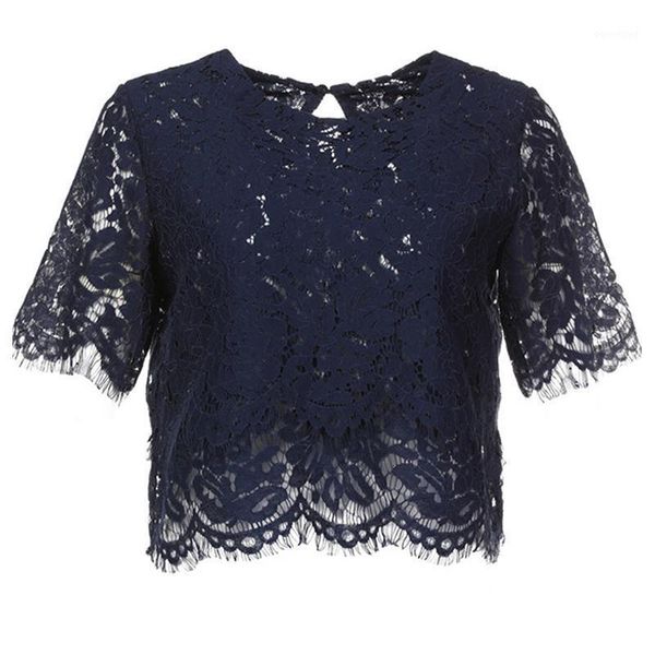 women's 2019 summer new short sleeve lace anti-transmission ladies lace short sleeve casual wild, White
women's 2019 summer new short sleeve lace anti-transmission ladies lace short sleeve casual wild, White