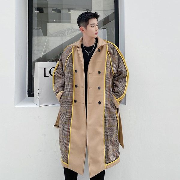 men's trench coats male women streetwear vintage overcoat jacket men outside inside can wear loose casual woolen plaid long coat outerw, Tan;black
men's trench coats male women streetwear vintage overcoat jacket men outside inside can wear loose casual woolen plaid long coat outerw, Tan;black