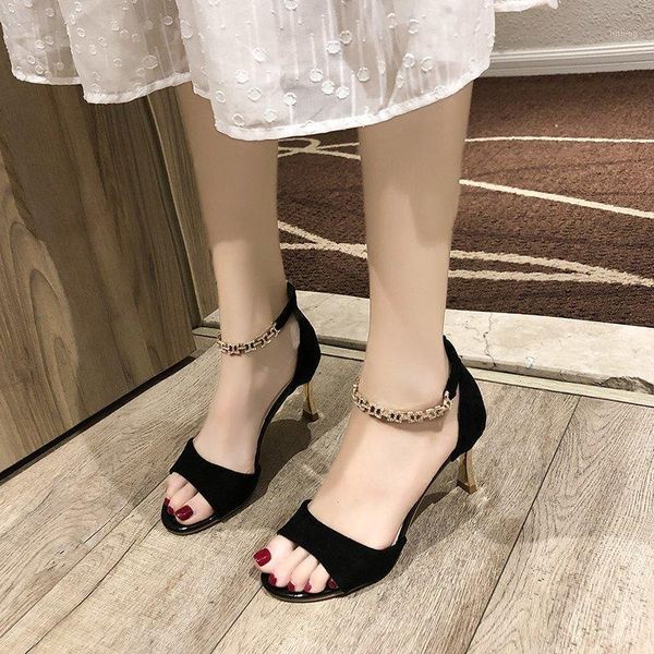 black beige metal heel sandals women flock metal chain thin heel sandals summer party dress open toe high heels zapatos mujer1
black beige metal heel sandals women flock metal chain thin heel sandals summer party dress open toe high heels zapatos mujer1