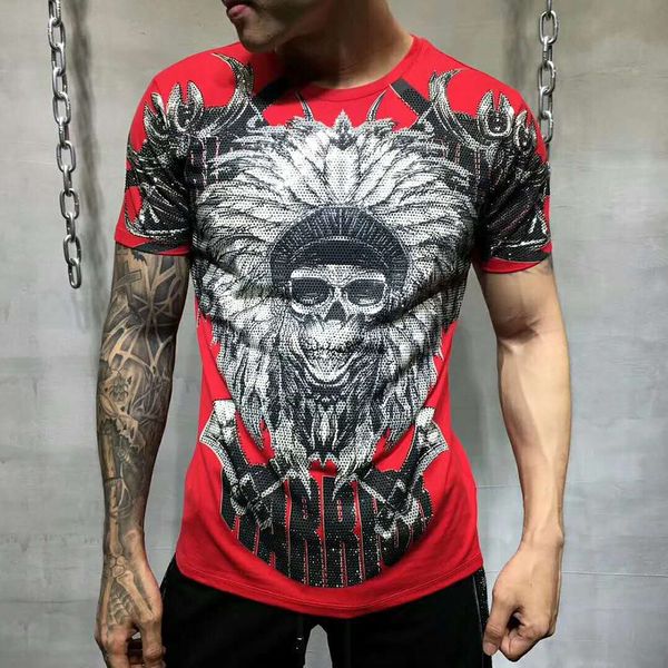 pp bag men summer warrior rhinestone print shirt 100% pure cotton fashion tees male casual t-shirt 4fbn, White;black
pp bag men summer warrior rhinestone print shirt 100% pure cotton fashion tees male casual t-shirt 4fbn, White;black
