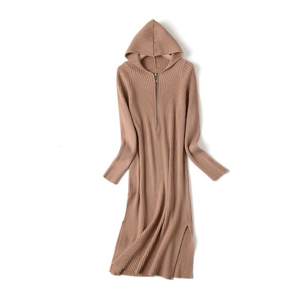 2021 new casual hooded maix dress women straight sweater autumn winter loose long thick female oversize girl knit hlze, White;black
2021 new casual hooded maix dress women straight sweater autumn winter loose long thick female oversize girl knit hlze, White;black