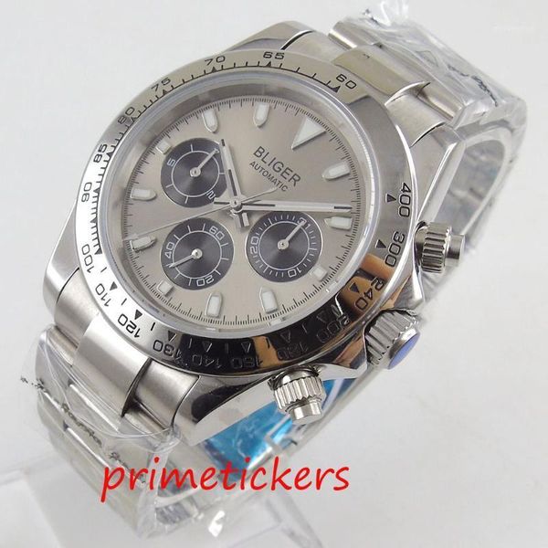 automatic men's watch sapphire glass 39mm luxury gray dial date and week function stainless steel strap1, Slivery;brown
automatic men's watch sapphire glass 39mm luxury gray dial date and week function stainless steel strap1, Slivery;brown