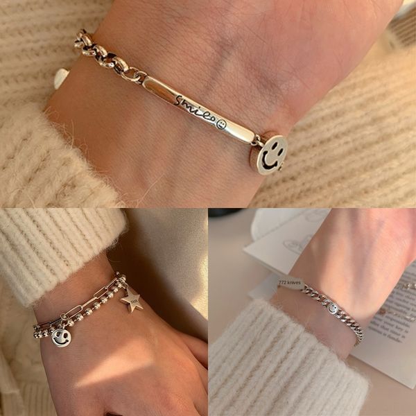0ld7j 925 sterling bracelet smile women's korean versionsimple personality art silver and literature indifferencenew chain bracelet cwg, Golden;silver
0ld7j 925 sterling bracelet smile women's korean versionsimple personality art silver and literature indifferencenew chain bracelet cwg, Golden;silver