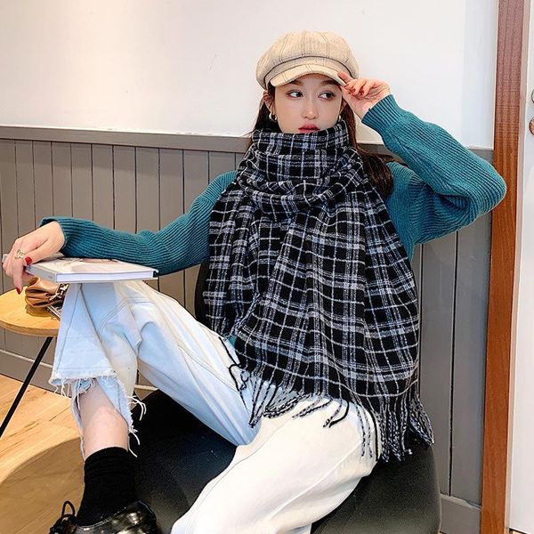 2020 korean version of the british plaid scarf women's winter warm fashion student bib not wind shawl long tassels, Blue;gray
2020 korean version of the british plaid scarf women's winter warm fashion student bib not wind shawl long tassels, Blue;gray