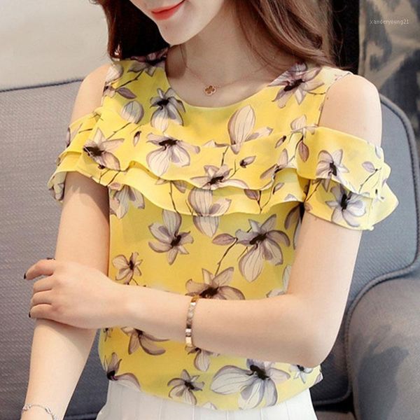 women's blouses & shirts short sleeve summer blouse women off shoulder blusas mujer de moda 2021 ruffles print chiffon shirt clothe, White
women's blouses & shirts short sleeve summer blouse women off shoulder blusas mujer de moda 2021 ruffles print chiffon shirt clothe, White