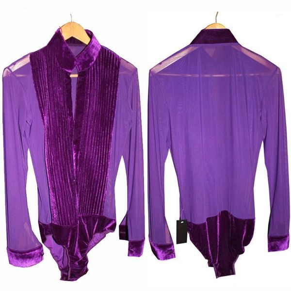 new latin dance men purple long sleeve leotard pleated shirt male professional ballroom shirts competition dance vdb8421, Black;red
new latin dance men purple long sleeve leotard pleated shirt male professional ballroom shirts competition dance vdb8421, Black;red