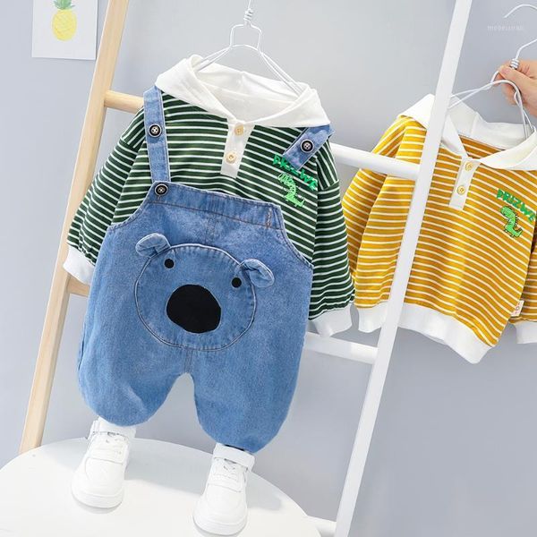 2020 autumn baby infant clothes suits toddler boys clothing sets striped hooded t shirt denim overalls kids children costume1, White
2020 autumn baby infant clothes suits toddler boys clothing sets striped hooded t shirt denim overalls kids children costume1, White