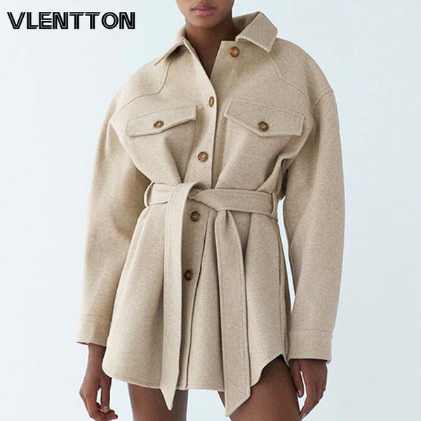 autumn winter women's vintage woolen coat chic sashes long sleeve elegant shirt jacket female outwear casual loose overcoatx1016, Black;brown
autumn winter women's vintage woolen coat chic sashes long sleeve elegant shirt jacket female outwear casual loose overcoatx1016, Black;brown
