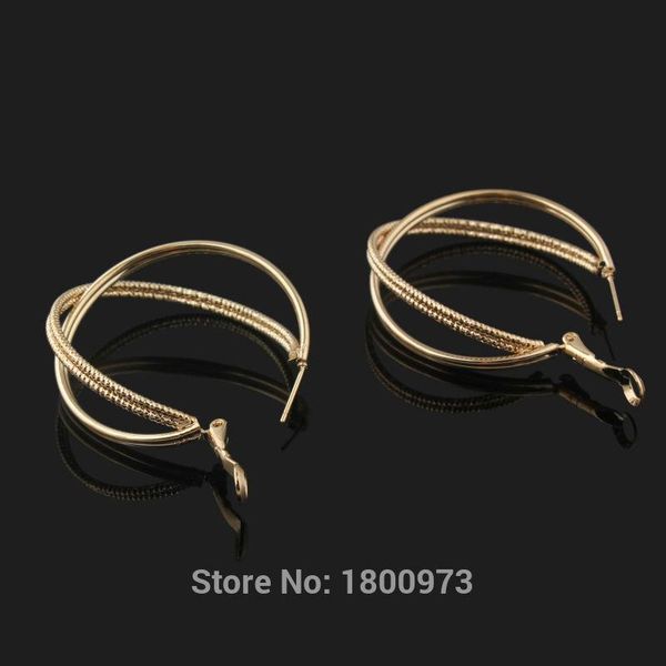 hoop & huggie fashion two circle earrings rose gold color big earring for women gift jewelry female, Golden;silver
hoop & huggie fashion two circle earrings rose gold color big earring for women gift jewelry female, Golden;silver