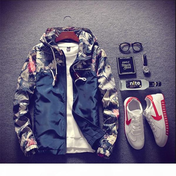 drop shipping 2018 floral bomber jacket men hip hop slim fit flowers pilot bomber jacket coat men's hooded jackets plus size 4xl d18100, Black;brown