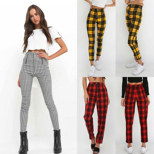 2020 fashion women new spring summer casual pencil long pants high waist zip-up plaid trousers sweatpants striped bottoms, Black;white
2020 fashion women new spring summer casual pencil long pants high waist zip-up plaid trousers sweatpants striped bottoms, Black;white