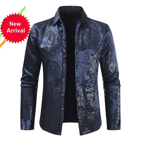 2021 new autumn/winter warm quality 100% cotton material long sleeved shirts button collar smart casual for men dragon print tooling ungl, White;black
2021 new autumn/winter warm quality 100% cotton material long sleeved shirts button collar smart casual for men dragon print tooling ungl, White;black