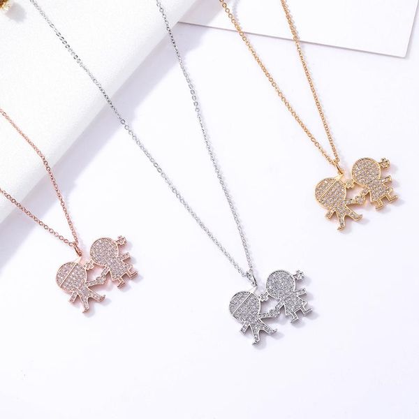 pendant necklaces full cubic zirconia heart cute boy girl necklace for women rose gold link chain family jewelry gift dropship, Silver
pendant necklaces full cubic zirconia heart cute boy girl necklace for women rose gold link chain family jewelry gift dropship, Silver