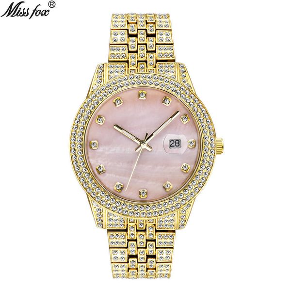 missfox watch brand fashion hip hop diamond watch full diamond luminous calendar men's quartz watch, Slivery;brown
missfox watch brand fashion hip hop diamond watch full diamond luminous calendar men's quartz watch, Slivery;brown