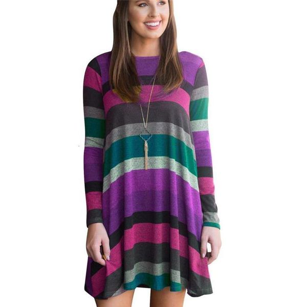 2021 brand women long-sleeved striped dresses spring winter female cotton clothing ladies slim round-neck hedging dress, Black;gray
2021 brand women long-sleeved striped dresses spring winter female cotton clothing ladies slim round-neck hedging dress, Black;gray