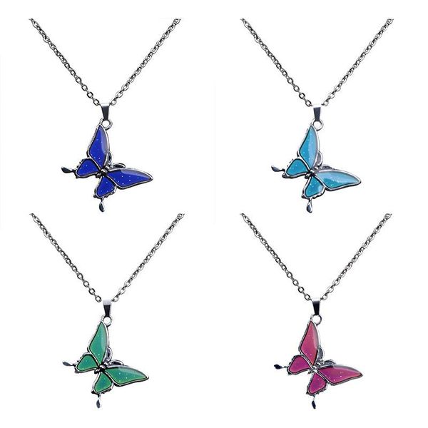 peixin fashion fashion charm butterfly necklace women's thermochromic o-shaped stainless steel necklace temperature control, Silver
peixin fashion fashion charm butterfly necklace women's thermochromic o-shaped stainless steel necklace temperature control, Silver