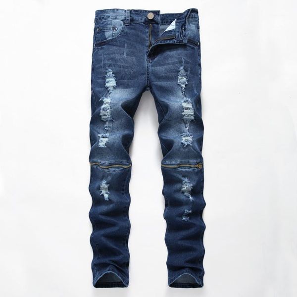 new fashion man white slim fit zipper ripped jeans pants for men stretch multi color optional cotton skinny trousers distressed1, Blue
new fashion man white slim fit zipper ripped jeans pants for men stretch multi color optional cotton skinny trousers distressed1, Blue