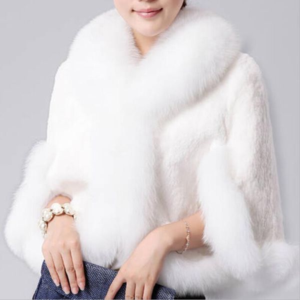 faux fur cloak coat participants in solid color white fashion slim turn-down collar short length european style, Black
faux fur cloak coat participants in solid color white fashion slim turn-down collar short length european style, Black