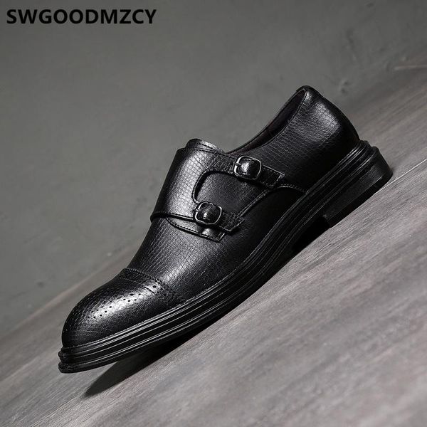 brogue shoes men leather wedding dress double monk strap shoes men office coiffeur italian brand formal classic bona, Black
brogue shoes men leather wedding dress double monk strap shoes men office coiffeur italian brand formal classic bona, Black
