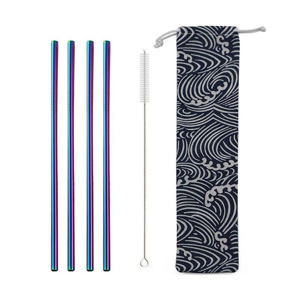 4pcs eco-friendly reusable drinking straw set 304 stainless steel metal straw with cleaner brush for mugs 20/30oz drop jllrci
4pcs eco-friendly reusable drinking straw set 304 stainless steel metal straw with cleaner brush for mugs 20/30oz drop jllrci