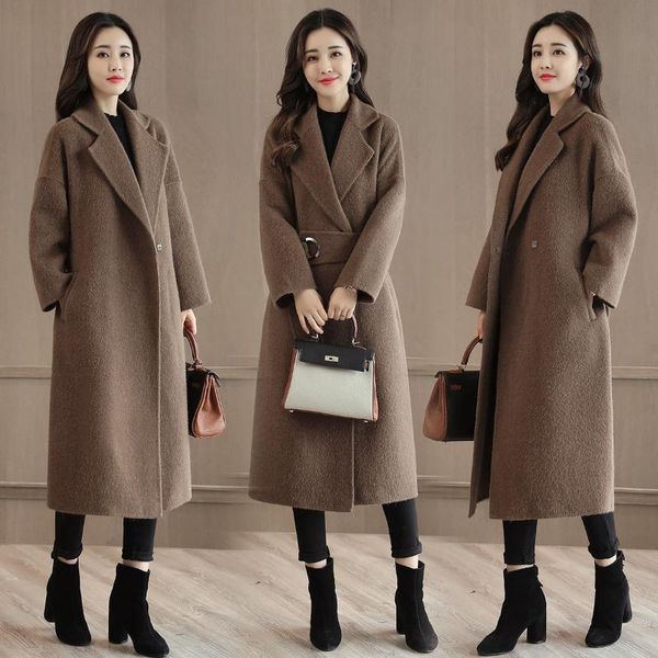women's wool & blends nicesense casaco feminino abrigos mujer invierno 2021 winter coat women sobretudo plus size female overcoat mante, Black
women's wool & blends nicesense casaco feminino abrigos mujer invierno 2021 winter coat women sobretudo plus size female overcoat mante, Black