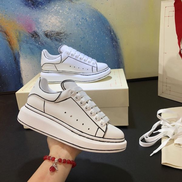 2020 new fashion platform women men casual shoes sneakers leather lace up tennis trainers white shoes sneakers removable back, Black
2020 new fashion platform women men casual shoes sneakers leather lace up tennis trainers white shoes sneakers removable back, Black