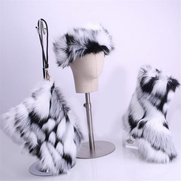 boots winter women's imitation ankle fur snow ladies furry warm headband wallet strap fashion suit fluffy shoes, Black
boots winter women's imitation ankle fur snow ladies furry warm headband wallet strap fashion suit fluffy shoes, Black