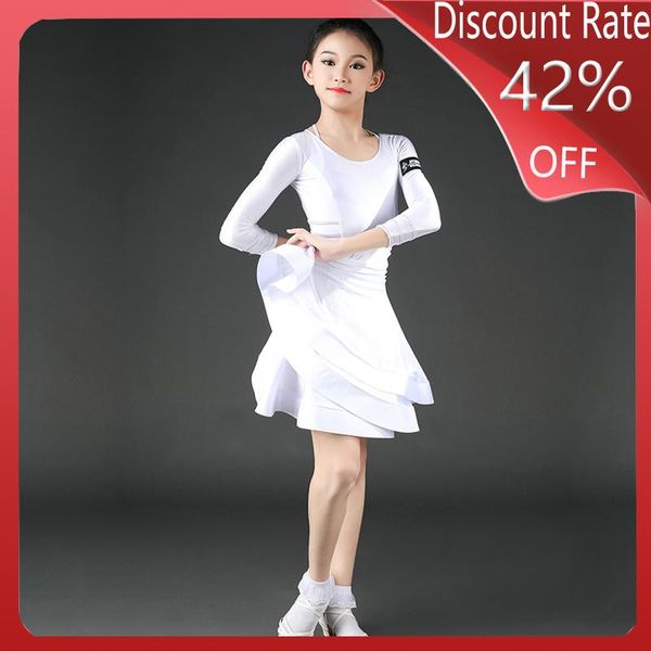 stage wear 2021 latin dance dress girls performance clothing white competition dresses cha rumba samba kid dqs3867, Black;red
stage wear 2021 latin dance dress girls performance clothing white competition dresses cha rumba samba kid dqs3867, Black;red
