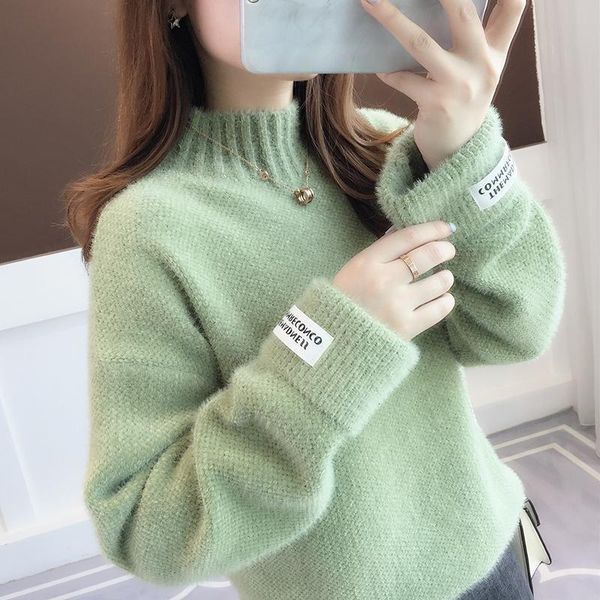 2021 new autumn winter women's knitted release thick shirts long plus warm size sweater ladies 3cix, White;black
2021 new autumn winter women's knitted release thick shirts long plus warm size sweater ladies 3cix, White;black