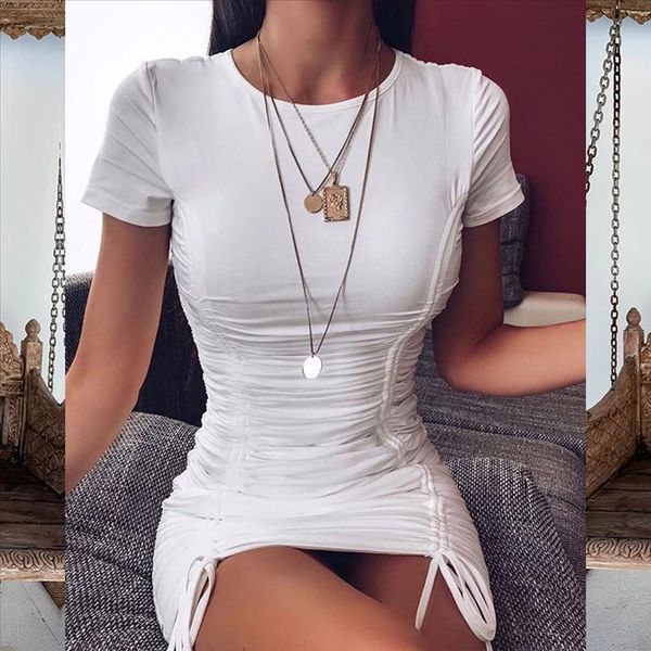 38 womens dress womens round neck strap bag hip mini dress summer fashion slim sling solid short sleeve, Black;gray
38 womens dress womens round neck strap bag hip mini dress summer fashion slim sling solid short sleeve, Black;gray
