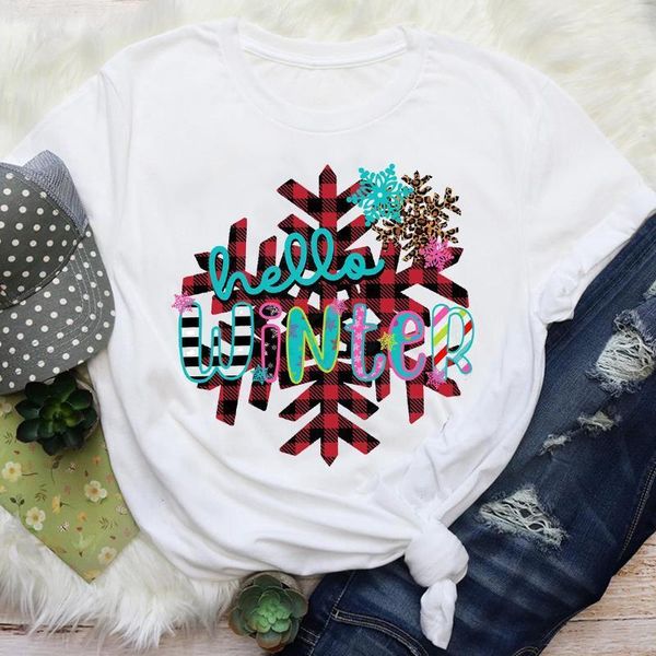 women plaid snowflake clothing fashion 90s holiday merry christmas print lady female graphic tees clothes t shirt t-shirt, White
women plaid snowflake clothing fashion 90s holiday merry christmas print lady female graphic tees clothes t shirt t-shirt, White