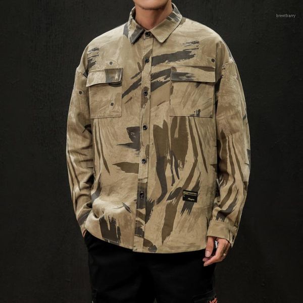 2019 uyuk new autumn/winter japanese loose overalls casual print decorative lapel long-sleeved men's jackets hombre1, Black;brown
2019 uyuk new autumn/winter japanese loose overalls casual print decorative lapel long-sleeved men's jackets hombre1, Black;brown