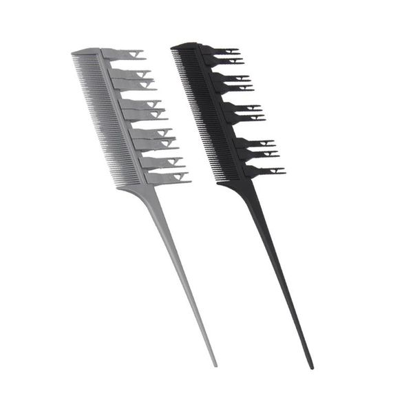 women highlighting sectioning dyeing coloring comb with hook double side multi-function brush combs styling tools, Silver
women highlighting sectioning dyeing coloring comb with hook double side multi-function brush combs styling tools, Silver