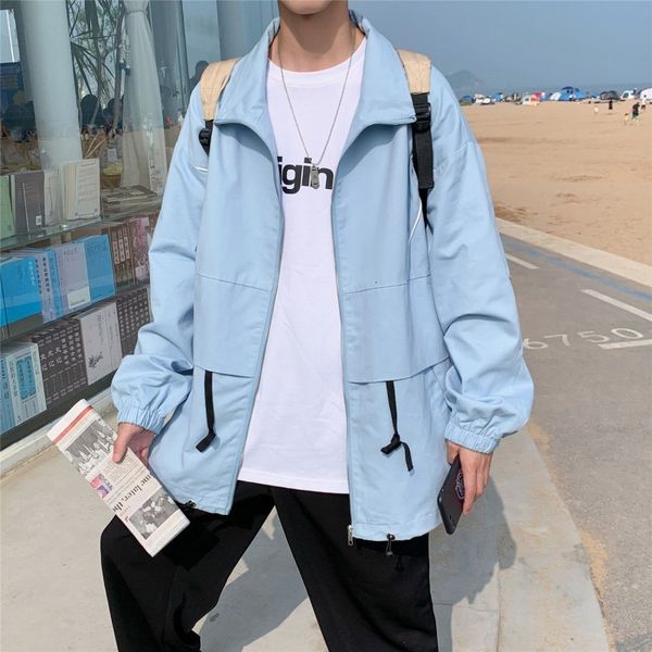 men's stand collar coat student's loose fit large size submachine autumn winter 2020 youth leisure jacket, Black;brown
men's stand collar coat student's loose fit large size submachine autumn winter 2020 youth leisure jacket, Black;brown