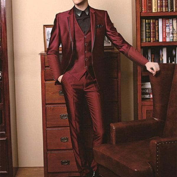 men's suits & blazers custom made burgundy groom tuxedos groomsman wedding bridegroom men suit (jacket+pants+vest), White;black
men's suits & blazers custom made burgundy groom tuxedos groomsman wedding bridegroom men suit (jacket+pants+vest), White;black