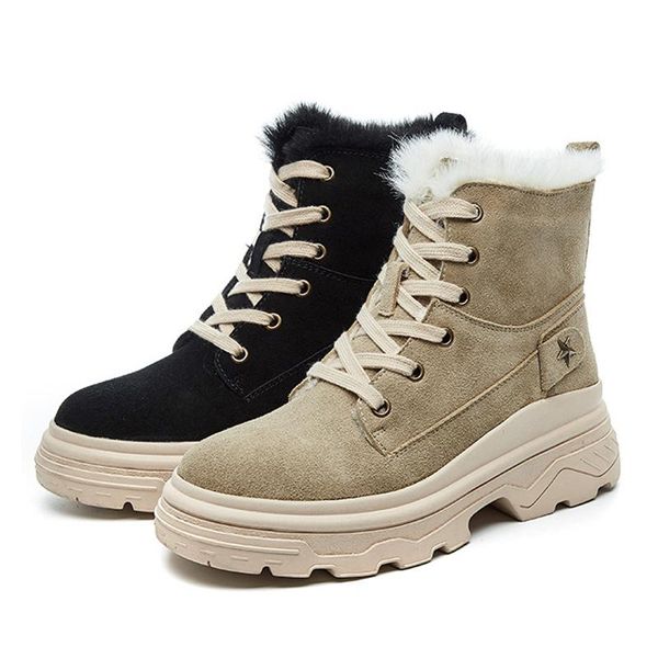 cow suede platform boots for women's ankle boots casual shoes woman snow booties 2020 winter women's sneakers bottine femme warm, Black
cow suede platform boots for women's ankle boots casual shoes woman snow booties 2020 winter women's sneakers bottine femme warm, Black