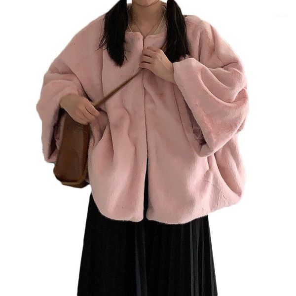 women's fur & faux large size coat women autumn and winter casual warm loose trumpet sleeve imitation jacket female ns24211, Black
women's fur & faux large size coat women autumn and winter casual warm loose trumpet sleeve imitation jacket female ns24211, Black